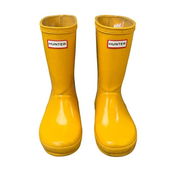 Hunter Other - HUNTER Yellow Rain Boots Kids 12 US 29 EU First Classic Waterproof Gum Boot